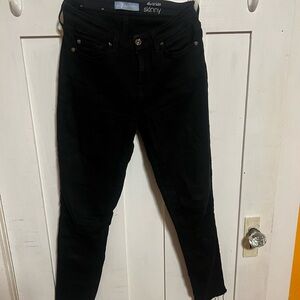 7 For All Mankind Black Ankle Skinny Jeans
